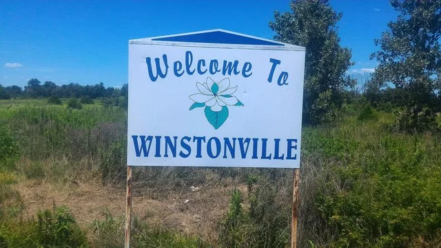 Welcome sign located on Mississippi Highway 161