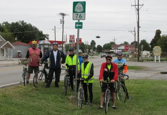 Here is your nice photo of USBR 76/the TransAmerica Trail through Missouri (TransAm 20th Anniversary celebration ride in Ash Grove) along with your reminder to PLEASE spend 5 minu...