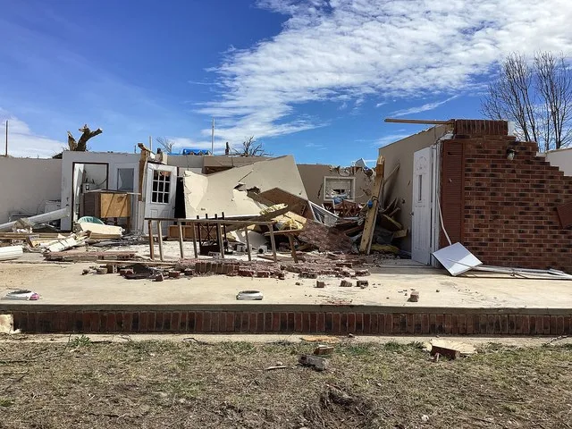 Low-end EF3 damage to home near Bakersfield, Missouri.