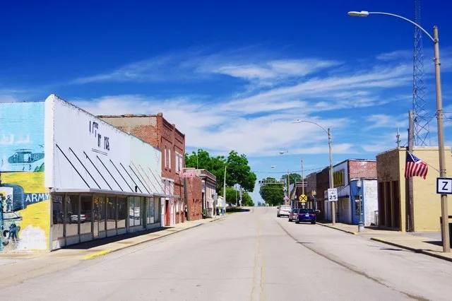 Main Street (Missouri Route Z / Stoddard Co.) in Bernie, Missouri, United States