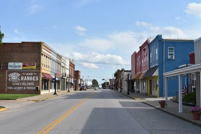 Downtown California, Missouri on Highway 87. June 2026