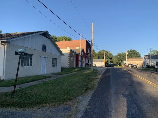 Cosby, Missouri downtown, facing east.
