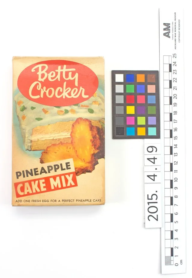 Betty Crocker Cake Mix - Pineapple - Kitchen Tested Products, Otahuhu rectangular cardboard package; unopened