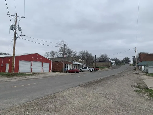 Elmo, Missouri from the west on Missouri Route KK