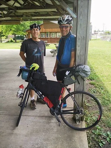 Lucas from Bern Switzerland has ridden the Trans America Trail/USBR 76 from Oregon. He met us at the Fair Grove SAG Stop of the Queen City Century today. The Queen City Century in...