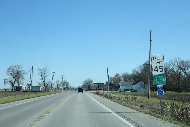 US54 East - Farber Missouri Sign