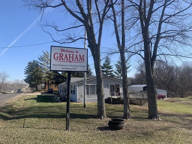 Photo of the sign in Graham Missouri