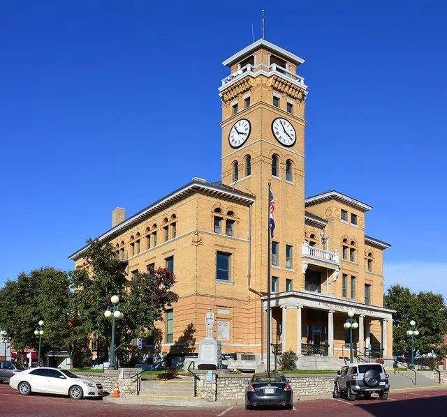 Cass County courthouse in Harrisonville, Missouri .