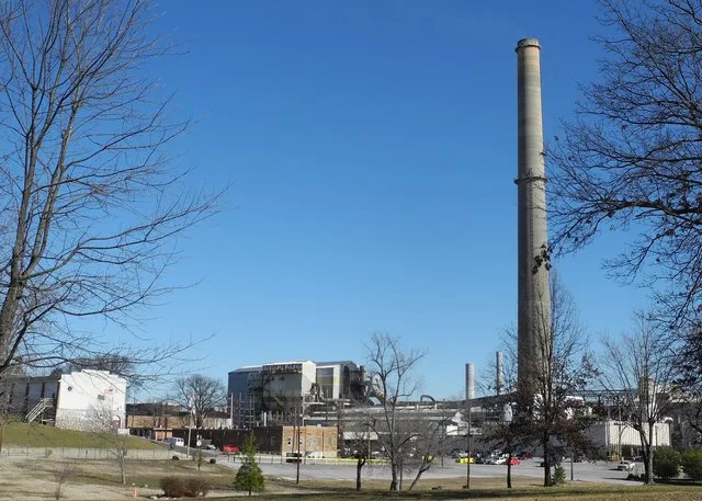 The lead smelter of the Doe Run Company at Herculaneum , Missouri , USA.