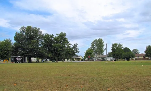 Buildings along US 62 in Howardville, Missouri, United States.