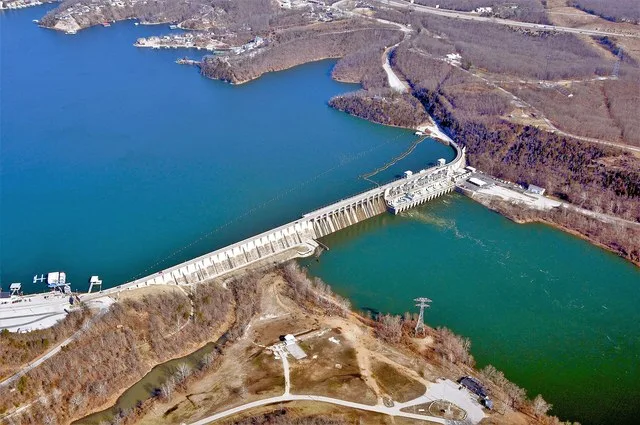 Aerial Photograph of Bagnell Dam, Lake of the Ozarks-Osage River, Missouri