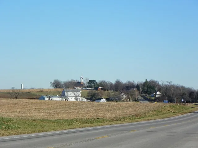 Longtown, Missouri village from Highway 61