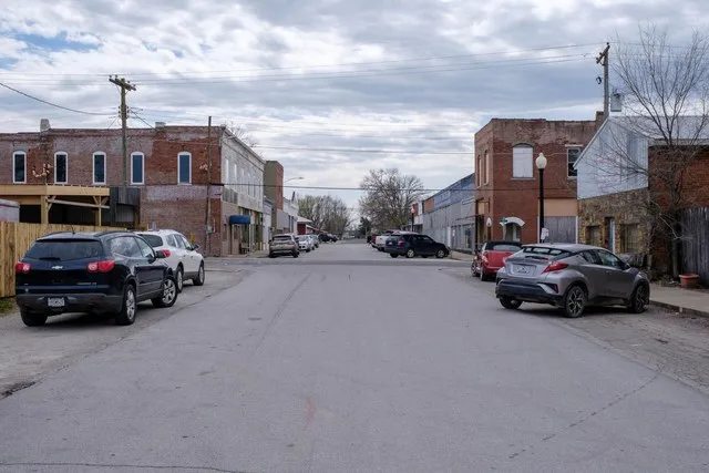 Main Street in Lowry City, Missouri.