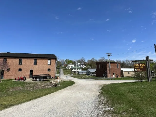 McKittrick Farmers Mercantile Village street scene, looking north. Mercantile building is at left in the image.