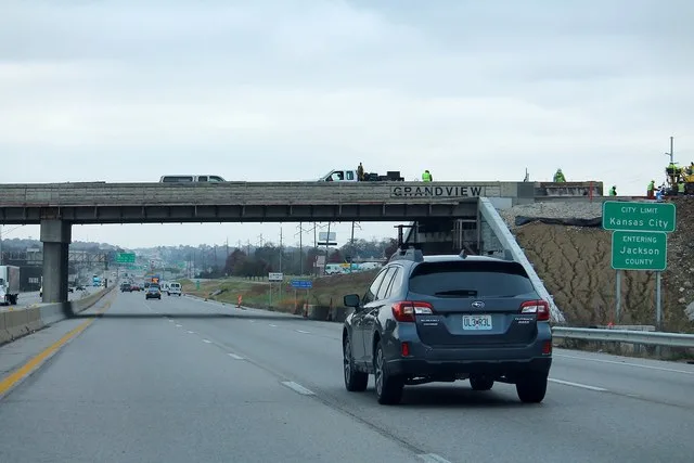 I-49 US71 North - Kansas City Limt Sign