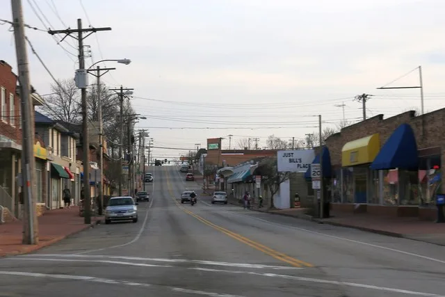 Downtown Overland, Missouri, United States.