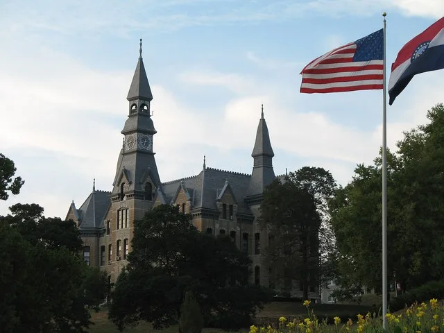 McKay Hall at Park University in Parkville Photo by poster in September 2007. Listed on the NRHP in 1979