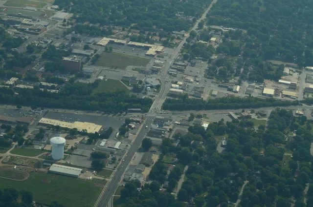 Aerial view of Raytown, Missouri