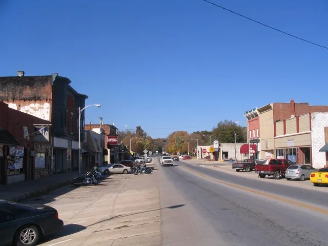 Cherokee Street (MO 43) in downtown Seneca, MO