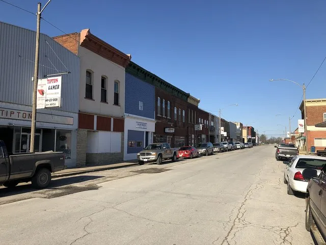 Downtown Tipton, Missouri on Sunday morning March 31 2019