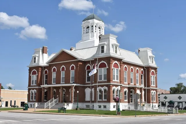 Morgan County Courthouse in Versailles, Missouri. June 2026
