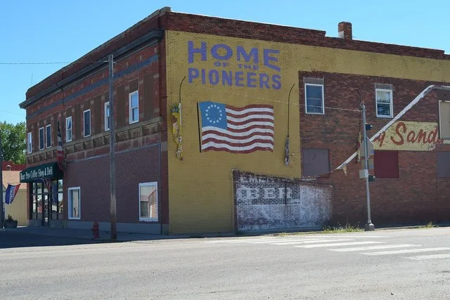 Intersection of Johannes and Broadway in Big Sandy, Montana