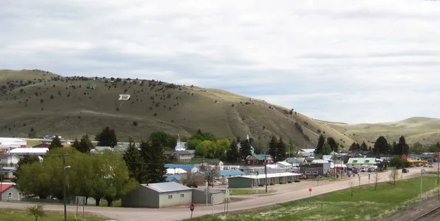 The town of Drummond, Montana, USA