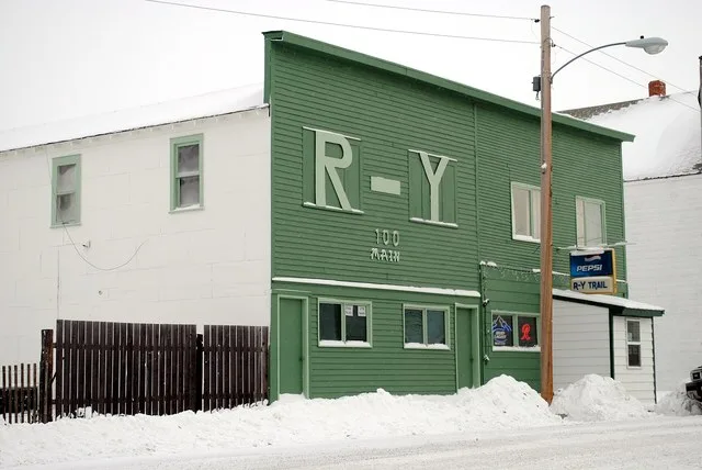 The RY Trail Bar in downtown Flaxville, MT.