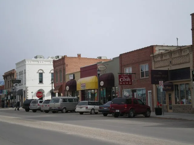 Main street in Hamilton, Montana , USA