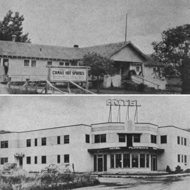 Hotels in Hot Springs Montana circa 1947