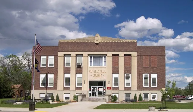 The Musselshell County, Montana Courthouse in Roundup, Montana, United States.