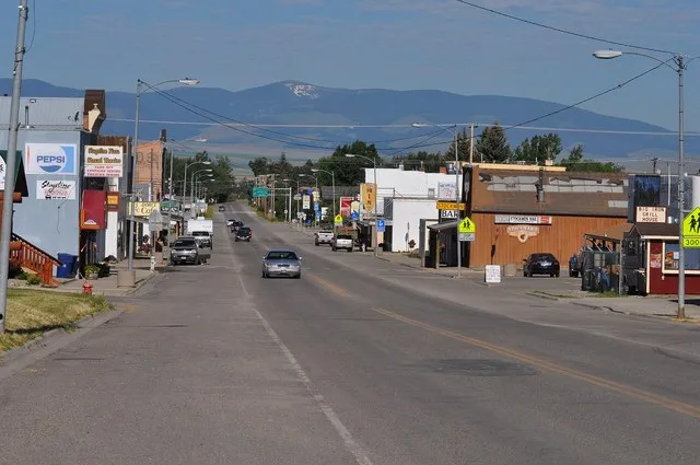 Highway 12 through White Sulphur Springs, Montana 2011-07-17
