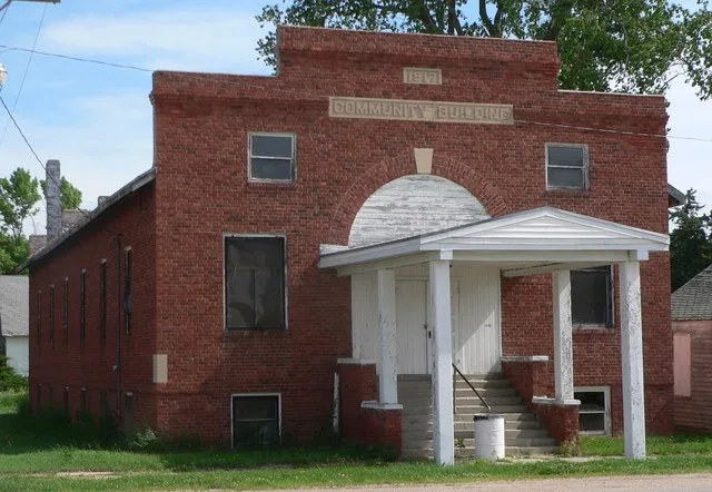 Community building in Anselmo, Nebraska ; seen from the south.