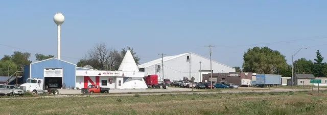 Atlanta, Nebraska , looking northward across U.S. Highway 6 / U.S. Highway 34 .