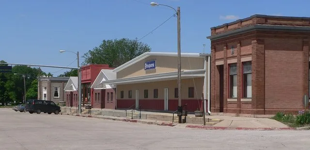 Downtown Beaver Crossing, Nebraska .