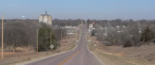 Bennet, Nebraska, seen from the south along Nebraska Highway 43.