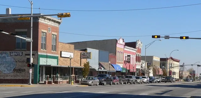 Downtown Blair, Nebraska : north side of Washington Street, looking northeast from about 18th Street.