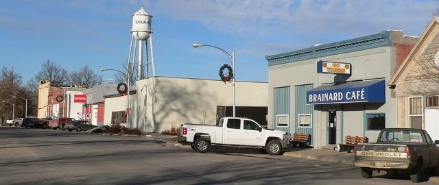 Downtown Brainard, Nebraska .