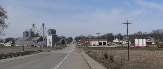 Clatonia, Nebraska , seen from the east along Nebraska Highway 41 .