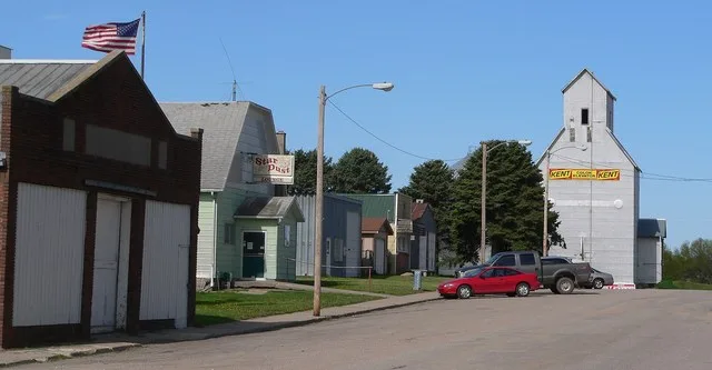 Downtown Colon, Nebraska : south side of Spruce Street.