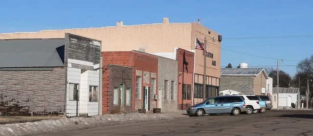Downtown Culbertson, Nebraska : west side of 300 block of Taylor Avenue