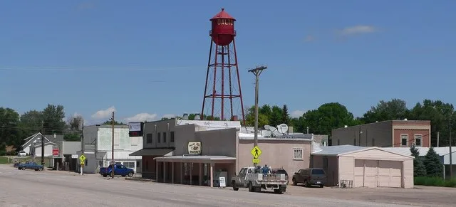 Dalton, Nebraska : camera is facing northeast; U.S. Highway 385 is in foreground.