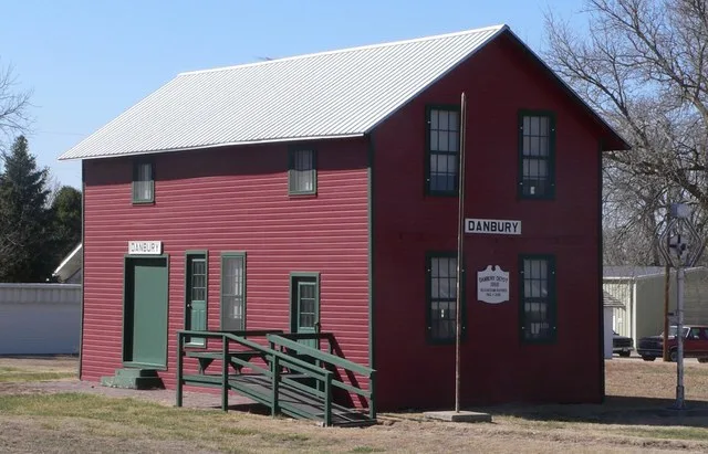 Depot Museum in Danbury, Nebraska .