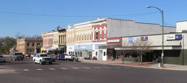 David City, Nebraska : north side of E Street, looking northwest from 5th Street.