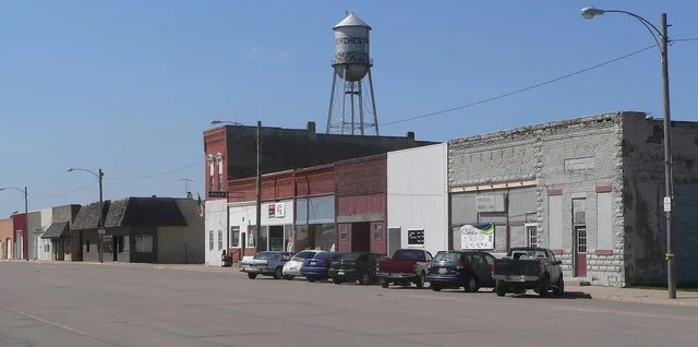 Downtown Dorchester, Nebraska .