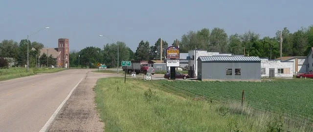 Elba, Nebraska ; seen from the southeast along Nebraska Highway 11 .