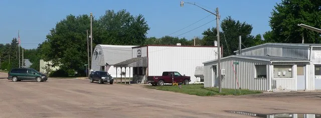 Downtown Elyria, Nebraska .