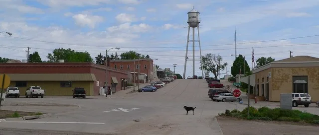 Downtown Eustis, Nebraska : Main Street, looking north from about South Railroad Street.
