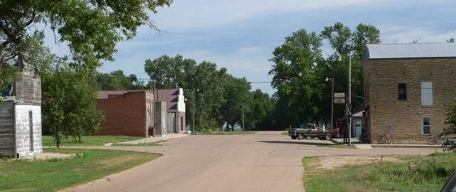 Downtown Gilead, Nebraska : Main Street, looking north.