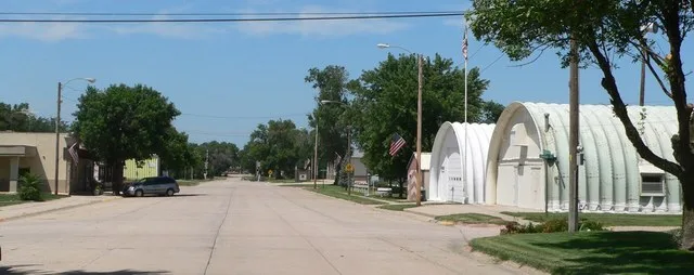 Downtown Grafton, Nebraska : Washington Avenue, looking north from about Omaha Street.